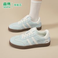 森馬 森马德训鞋女2026新款秋季百搭卡通小猫运动休闲板鞋厚底增高潮鞋