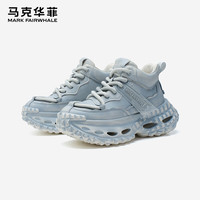 马克华菲 高帮老爹鞋女渐变厚底潮酷休闲鞋