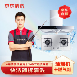 京东 家政清洗 油烟机+燃气灶免拆洗家电清洗上门服务清洁保养保洁