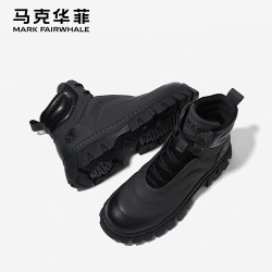 马克华菲 马丁靴冬季新款加绒棉鞋雪地靴