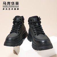马克华菲 新款马丁靴男款高帮