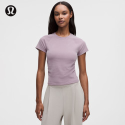 lululemon 丨Micro-Rib Softstreme女士罗纹短袖T恤 速干 LW3KUYS 莲紫 XXS