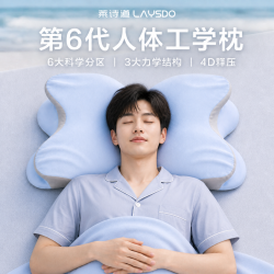 莱诗道 6.0Pro护颈记忆枕深睡枕头护颈椎助睡眠枕芯蝶形枕慢回弹侧睡