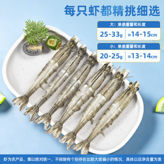 通威虾 印尼海水白对虾 三去无虾线 500g