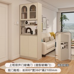乾贺 双面玄关柜入户正对门客厅隔断柜鞋柜酒柜一体书柜屏风收纳柜