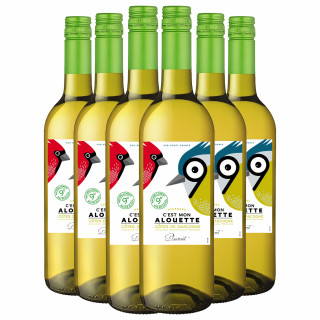 圣山灵雀（C'EST MON ALOUETTE）法国原瓶进口圣山灵雀半甜白葡萄酒甜酒果酒750ml*6 送礼囤货中秋