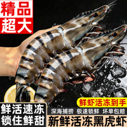 九英里 黑虎虾 20/30规格 1kg 冷冻生鲜大虾