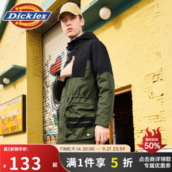 Dickies 字母印花棉衣外套 男式休闲百搭