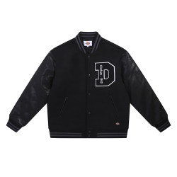 Dickies 夹克 百搭时尚棒球棉服 男女情侣龙年红色外套12258 黑色 2XL
