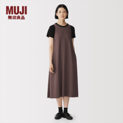 無印良品 MUJI 女式 粘纤混 无袖连衣裙 女装长裙裙子 26年夏季 BC2U0C6A 棕色 S 155/80A
