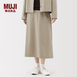 無印良品 MUJI 横竖弹力 女士半身裙 米色 M (160/66A)