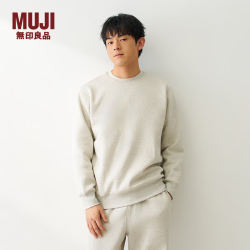 無印良品 MUJI 男式 毛圈棉运动衫 男士卫衣男生26年春季男装上衣 AB1NOA6S 燕麦色 L (175/100A)