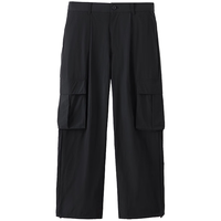 無印良品 MUJI AE07CC6S 不易沾水弹力 黑色 L 男士休闲裤