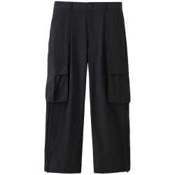 無印良品 MUJI AE07CC6S 不易沾水弹力 黑色 L 男士休闲裤