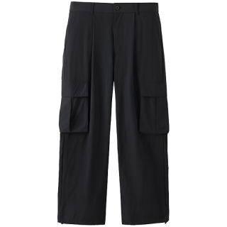 無印良品 MUJI AE07CC6S 不易沾水弹力 黑色 L 男士休闲裤