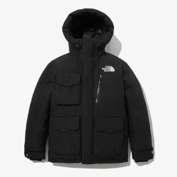 北面 户外加厚秋冬男女工装风多口袋保暖鹅绒连帽羽绒服NJ1DP66A