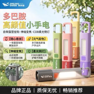 微笑鲨 1023强光手电筒小型便携可充电耐用家用户外超亮带超长续航