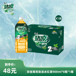 康师傅 双倍薄荷劲凉冰红茶900ml*8瓶夏日饮品整箱囤货团购直播