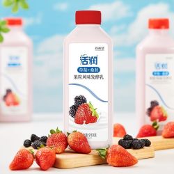 新希望 活润酸奶910g*3桶大果粒草莓桑葚黄桃芒果