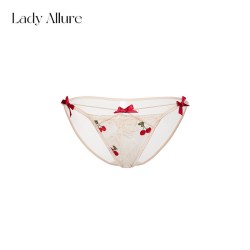 LADYALLURE 「LA」水果派对丨情人节系列*纯欲网纱三角裤甜美水果图案薄内裤