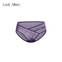 LADYALLURE 「LA」温差刻度丨气质蕾丝网纱拼接细带镂空金属扣美腰性感内裤女