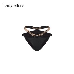 LADYALLURE LAGirl's·漫感律动丨休闲时尚交叉露腰字母性感健身莫代尔女内裤