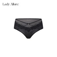 LADYALLURE 「LA」软蕾陷落丨低腰镂空细带性感纯欲高级缎面蕾丝女士三角内裤