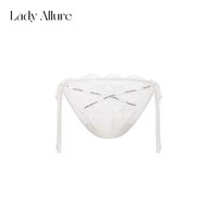 LADYALLURE 「LA」软线收边丨交叉字母细带层次感纯欲蕾丝蝴蝶结绑带女士内裤