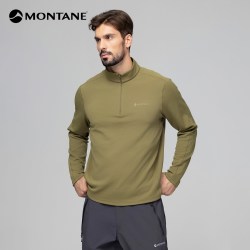MONTANE Draco男女款Coolmax®吸湿速干户外徒步立领长袖T恤