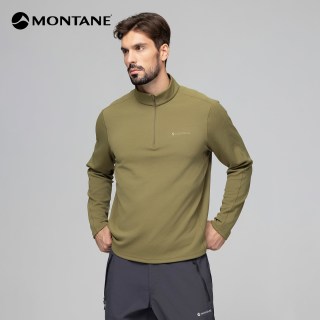 MONTANE Draco男女款Coolmax®吸湿速干户外徒步立领长袖T恤