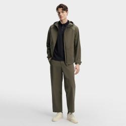 FILA 男装时尚休闲简约运动外套男士舒适连帽日常百搭长袖梭织外套