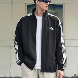 adidas 2026秋冬季新款男装梭织夹克运动外套休闲户外跑步健身上衣