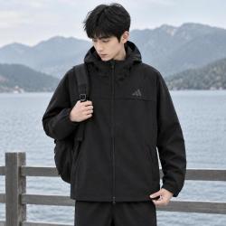 adidas 外套男上衣2026秋季新品户外运动服运动休闲夹克跑步健身服