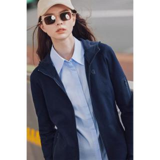 navigare 小帆船 秋冬内磨毛远红外保暖连帽开衫卫衣外套女