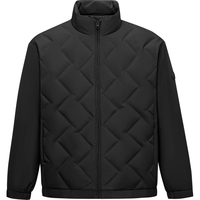 海澜之家 山不在高系列 90绒压胶立领轻薄羽绒服 黑色 L