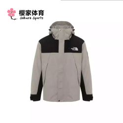 北面 正品刺绣logo带肩章拼色冲锋衣NJ3BR08L