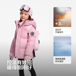 波司登 5A抗菌保暖外套极寒秋冬厚款中性男女短款连帽 冰雾山川粉