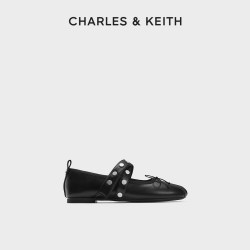 CHARLES & KEITH [中秋礼物]CHARLES&KEITH女CK1-70381146圆头平底铆钉芭蕾玛丽珍