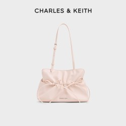 CHARLES & KEITH CHARLES&KEITH26秋新品CK2-20151672褶皱蝴蝶结单肩腋下包斜挎包