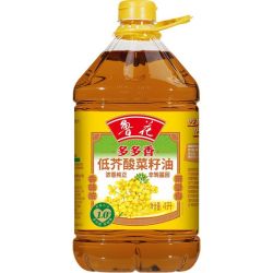 鲁花 低芥酸菜籽油4L*1桶食用油家用菜籽油大桶装家庭装正品官方