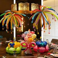 八海鸟 魔术长条烟花气球生日场景布置加厚防爆儿童派对酒店包间气球装饰
