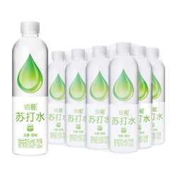 依能 苏打水整箱24瓶饮料青柠500ml无糖锌弱碱性饮用水饮品柠檬