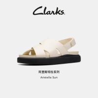 Clarks 其乐女士夏季镂空交叉带厚底罗马凉鞋