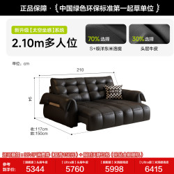 狄普 政府补贴狄普天鹅电动功能真皮沙发客厅简约2026年新款黑色沙发床