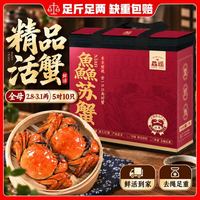 鱻谣 大闸蟹全母2.8-3.1两10只螃蟹足斤足两中秋礼盒清蒸