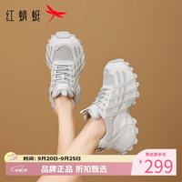 红蜻蜓 女鞋水钻老爹鞋 舒适轻便网面鞋厚底通勤百搭女士休闲运动鞋子