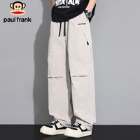Paul Frank 大嘴猴 男士休闲裤 宽松直筒工装 浅灰色 XL