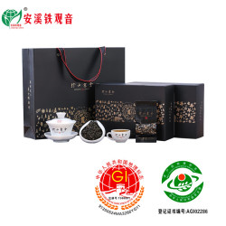 安溪铁观音 浓香型茶叶 节日送礼传统炭焙炒米香乌龙茶铁观音礼盒装500g