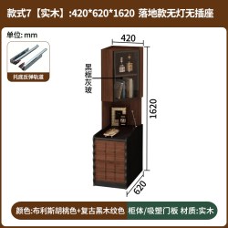 涵缘 实木转角柜一体靠墙三角柜子墙角置物架客厅沙发边柜夹缝柜J82