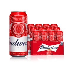 百威 啤酒552ml*12听经典红罐9.7°P拉格整箱装批发